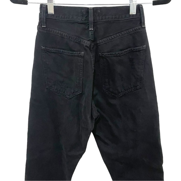 Agolde Riley High Rise Raw Hem Cropped Jeans, Size 23 - Picture 7 of 9